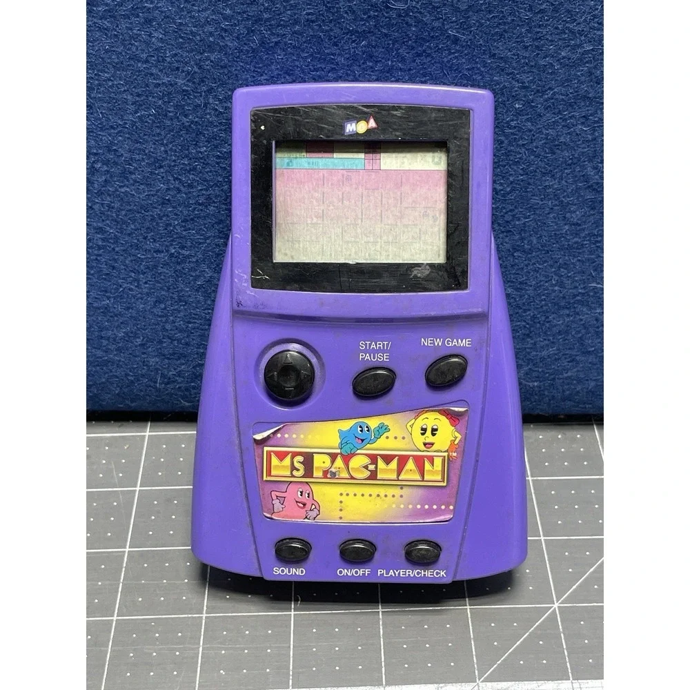 2001 Namco Ms. Pac-Man Electronic Handheld Game MGA Entertainment